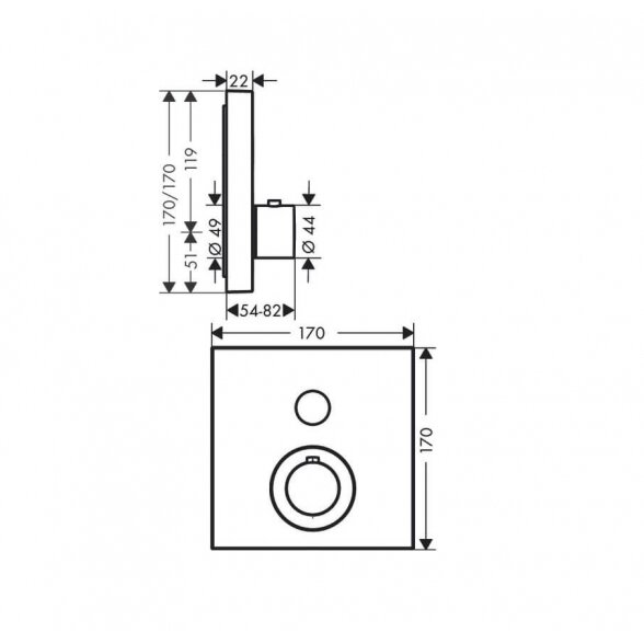 Hansgrohe Axor Thermostat 36714000 potinkinis dušo maišytuvas 4