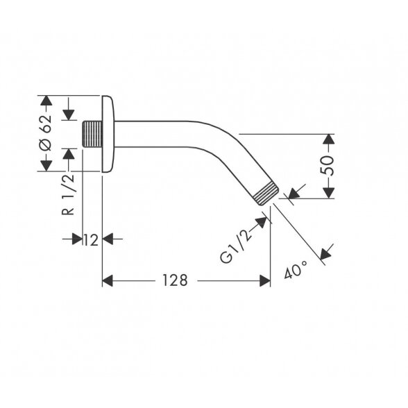 Hansgrohe Croma Multi 27443000 dušo galva 10 cm su 12,8 cm laikikliu 3