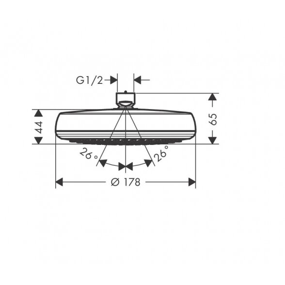 Hansgrohe Crometta 2657700/26577400 dušo galva 18 cm su 23 cm laikikliu 1