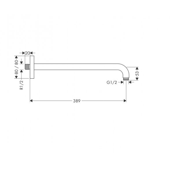 Hansgrohe Crometta E 26726000 dušo galva 24x24 cm iš sienos 3