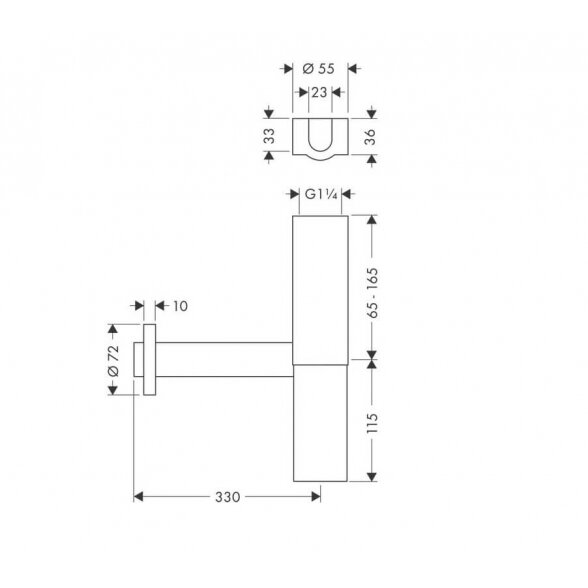 Hansgrohe Flowstar 52100000 praustuvo sifonas 1