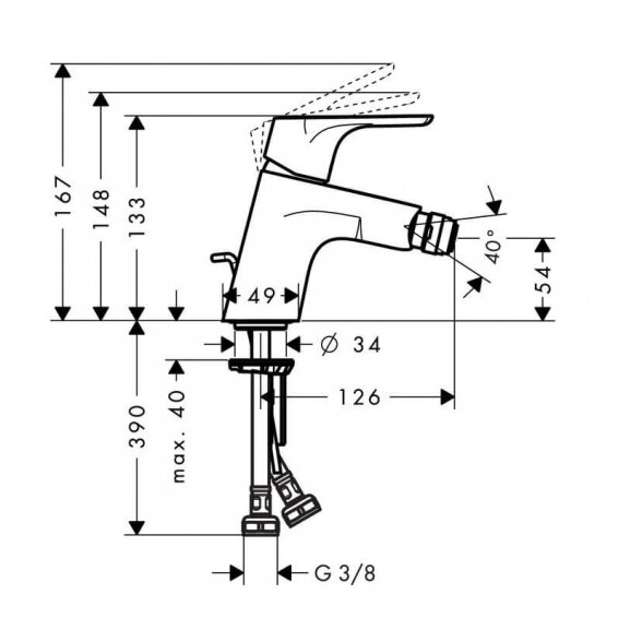 Hansgrohe Focus 31928000 bidė maišytuvas 1