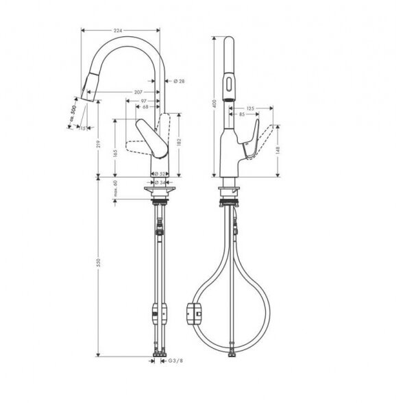 Hansgrohe Focus M42 71800000 virtuvinis maišytuvas 3