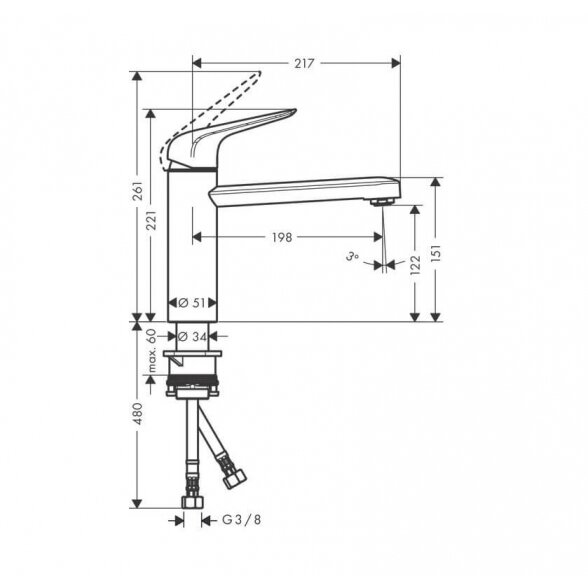 Hansgrohe Focus M42 71806000 virtuvinis maišytuvas 3