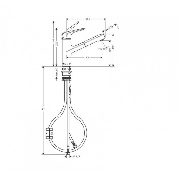 Hansgrohe Focus M42 71814000 virtuvinis maišytuvas 1