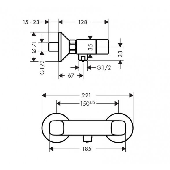 Hansgrohe Logis 71263000 dušo maišytuvas 1