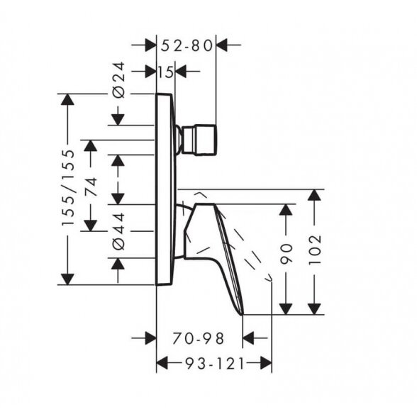 Hansgrohe Logis 71405000 potinkinis dušo maišytuvas 1