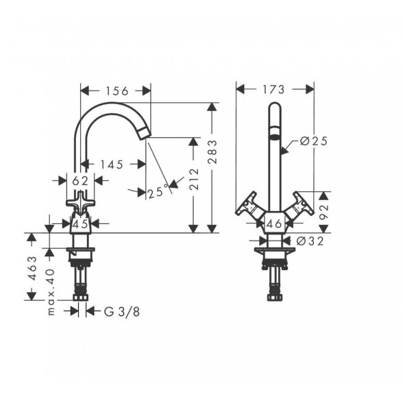 Hansgrohe Logis M32 71285000 virtuvinis maišytuvas 1