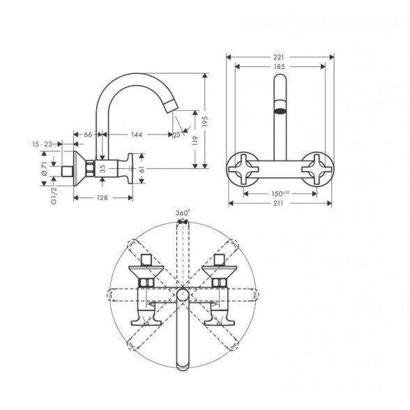 Hansgrohe Logis M32 71286000 virtuvinis maišytuvas