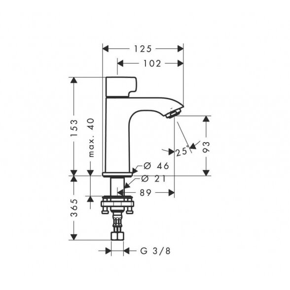 Hansgrohe Metris 100 31166000 praustuvo maišytuvas 1