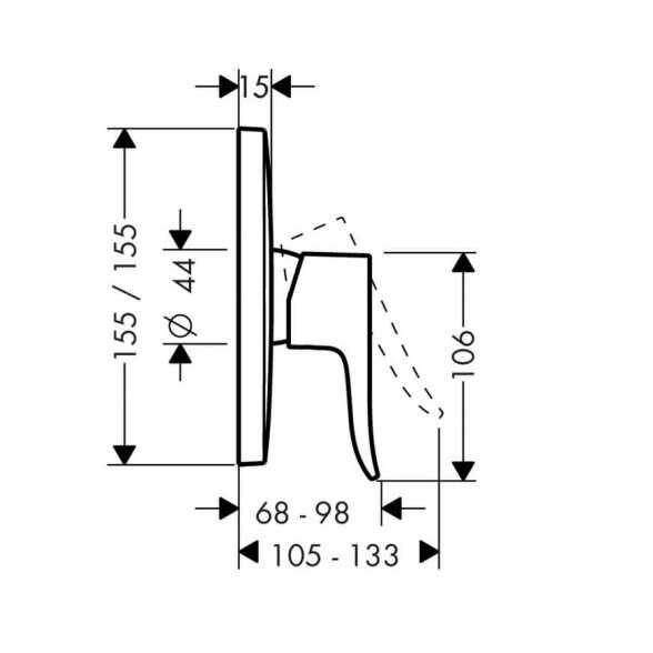 Hansgrohe Metris 31456000 potinkinis dušo maišytuvas 1