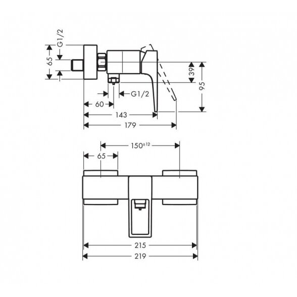 Hansgrohe Metropol 74560000 dušo maišytuvas