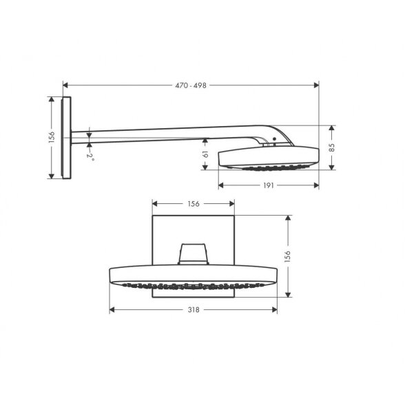 Hansgrohe Rainmaker Select 26468000 dušo galva 30x19 cm 5