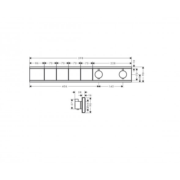 Hansgrohe RainSelect Thermostat 15382 potinkinis termostatinis dušo maišytuvas 6