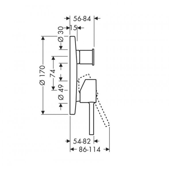 Hansgrohe Starck 10416000 potinkinis dušo maišytuvas 2