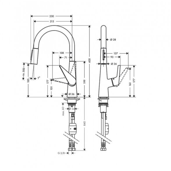 Hansgrohe Talis M51 72813000 virtuvinis maišytuvas 1