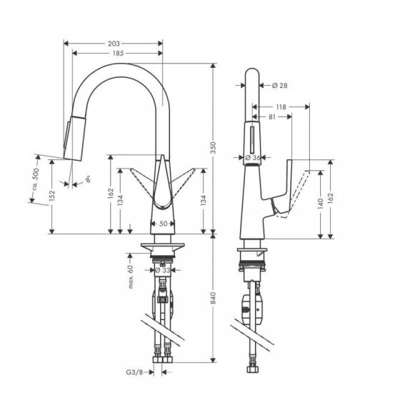 Hansgrohe Talis M51 72815000 virtuvinis maišytuvas 2