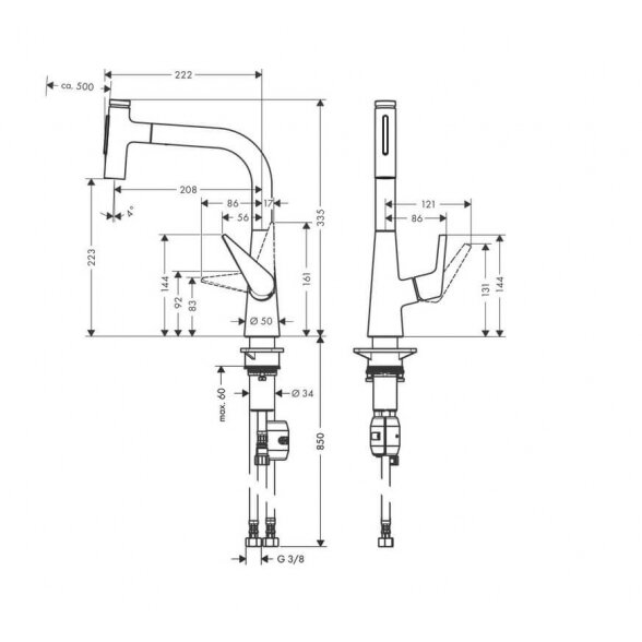 Hansgrohe Talis Select M51 72824000 virtuvinis maišytuvas 1