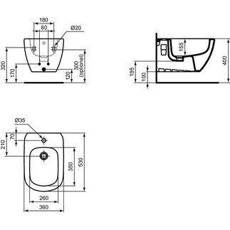 Ideal Standard Tesi pakabinama bide 3