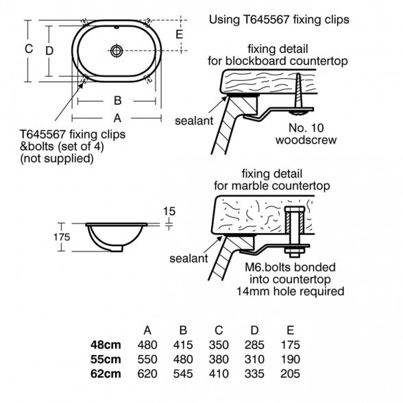 Ideal Standard Connect Oval iš apačios montuojamas praustuvas 2