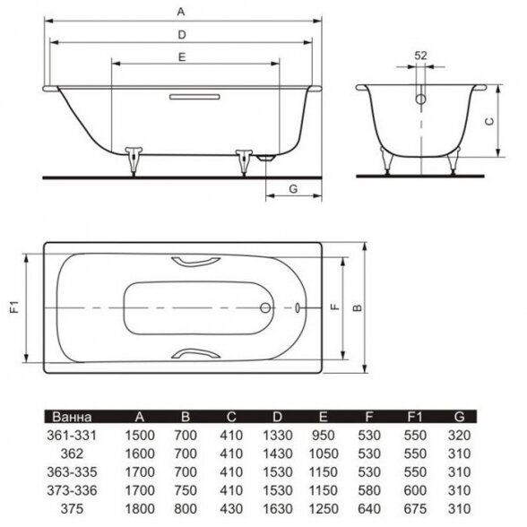 Kaldewei Saniform Plus plieninė vonia, plieno storis 3,5 mm 2