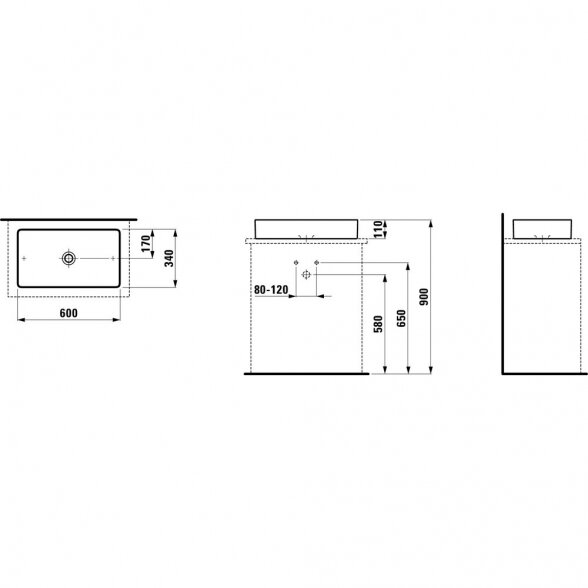 Laufen Living pastatomas ant stalviršio praustuvas - dubuo 600x340 1