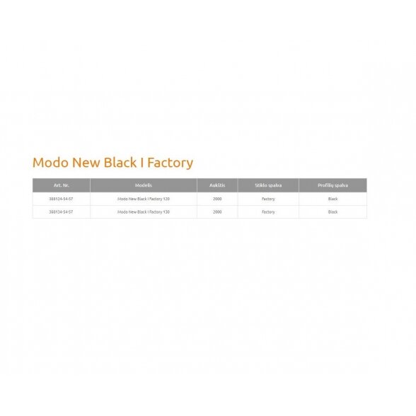 Radaway Modo New Black I Factory stabili dušo sienelė 3