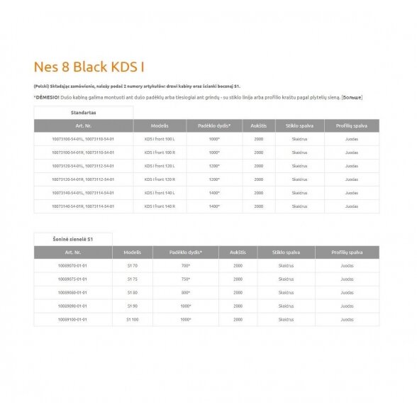 Radaway Nes 8 Black KDS I kvadratinė dušo kabina 3