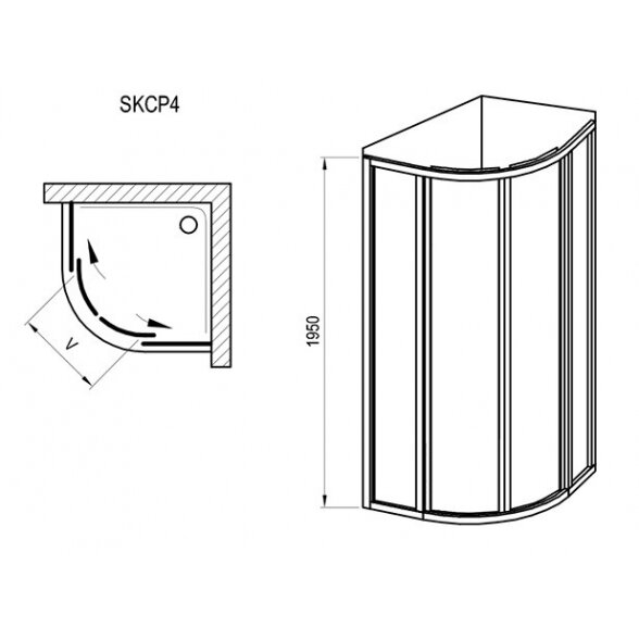 Ravak Supernova SKCP4 pusapvalė dušo kabina 12