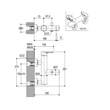 Ritmonio Tab PR37EA201 vonios maišytuvas