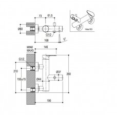 Ritmonio Tip PR38EA201 vonios maišytuvas