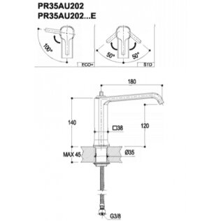 Ritmonio Taormina PR35AU202 praustuvo maišytuvas 10