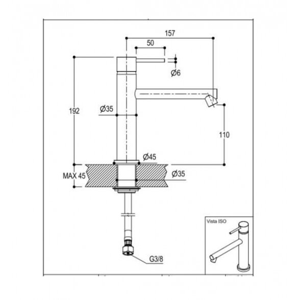 Ritmonio Diametro35 Inox E0BA0124DS praustuvo maišytuvas 3