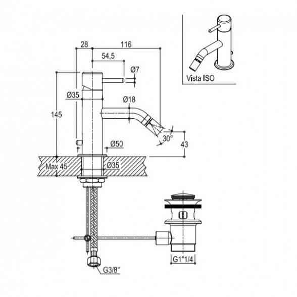 Ritmonio Reverso Q0BA6020 bidė maišytuvas 1