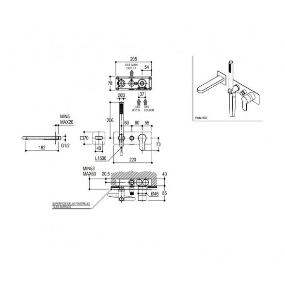 Ritmonio Tab PR37EB101 vonios maišytuvas