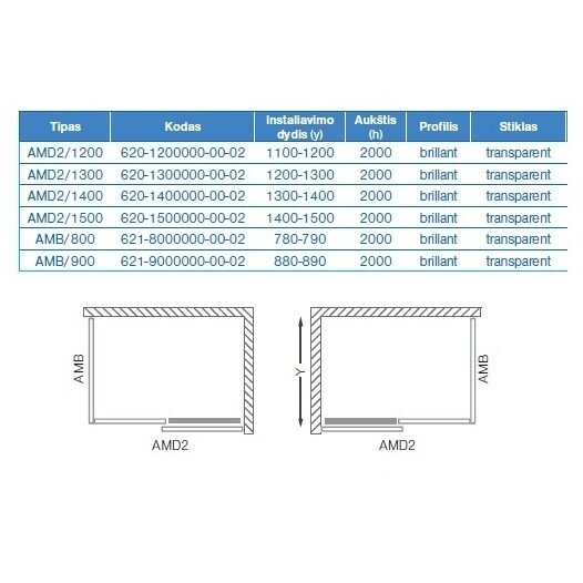 Roth Ambient Line AMD2 + AMB universali dušo kabina 1