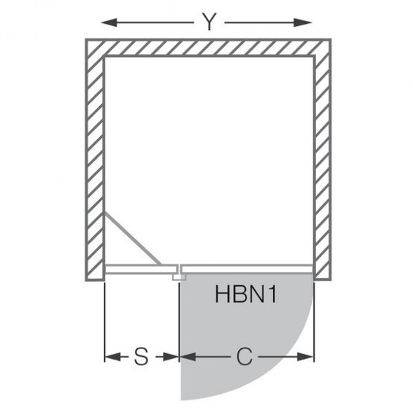 Roth HBN1 nišinės dušo durys Hitech Line 6