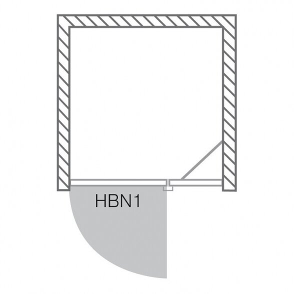 Roth HBN1 nišinės dušo durys Hitech Line 7