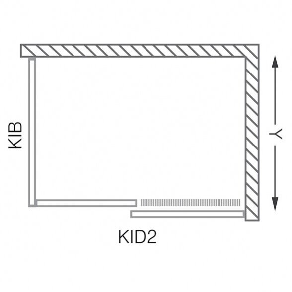 Roth KID2+KIB berėmės slankiojančios dušo durys su šonine siena 6