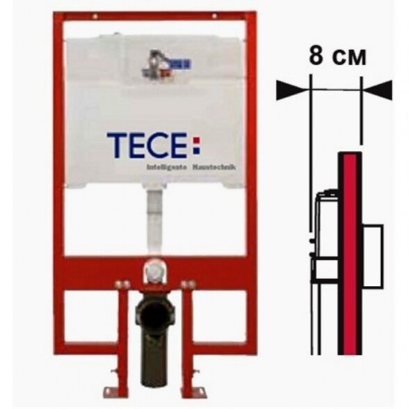 TECE 8cm plonas potinkinis klozeto rėmas 2