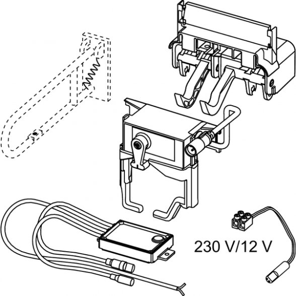 Tece TECEplanus vandens nuleidimo plokštelės laidinio valdymo mechanizmas, 12 V 2