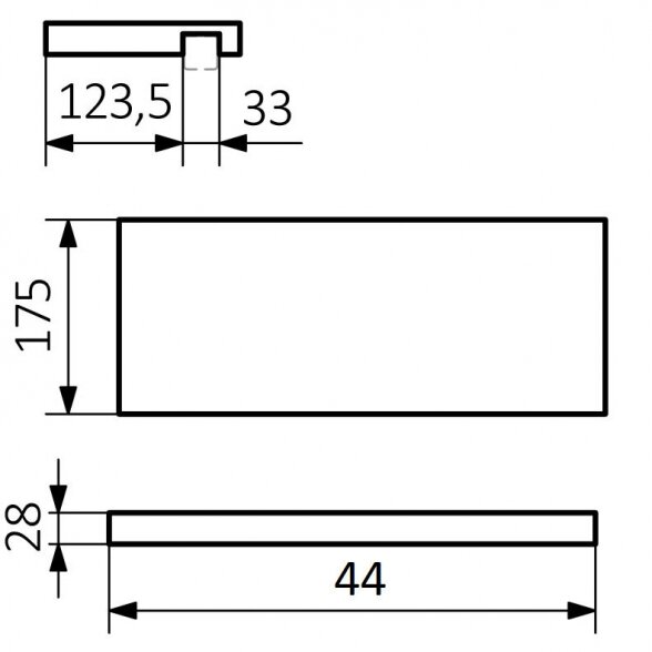 Terma Simple medinė lentynėlė 1