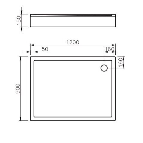 Vispool QQ-120 lieto akmens dušo padėklas 120x90 1