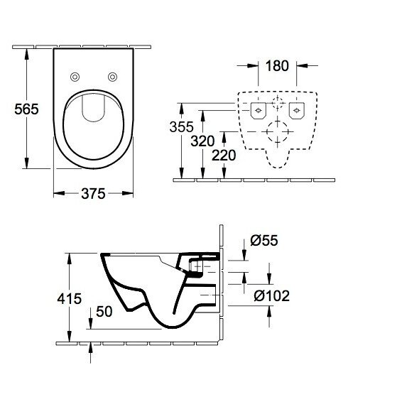 Villeroy & Boch Subway 2.0 pakabinamas Direct Flush WC su SlimSeat dangčiu 3