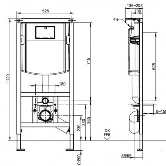 Villeroy & Boch Viconnect E200 WC potinkinis rėmas 2 in 1 3