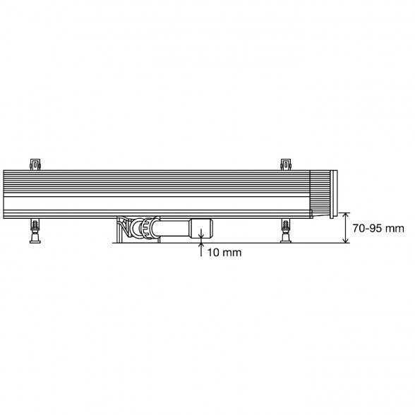 Viega Advantix vario sieninis dušo latakas pjaustomas 300-1200mm 4