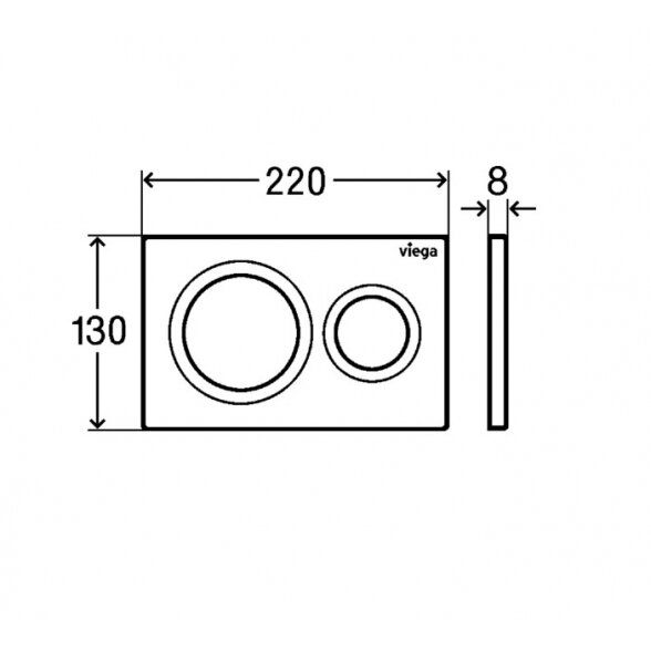 Viega PREVISTA Visign For Style 20 vandens nuleidimo mygtukas 4