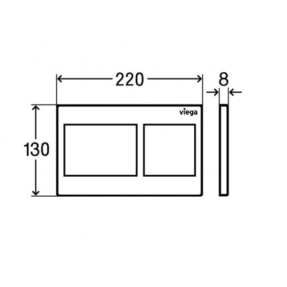 Viega Prevista Visign For Style 21 vandens nuleidimo mygtukas 1