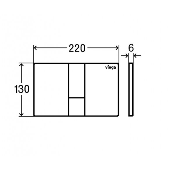 Viega Prevista Visign For Style 24 vandens nuleidimo mygtukas 12