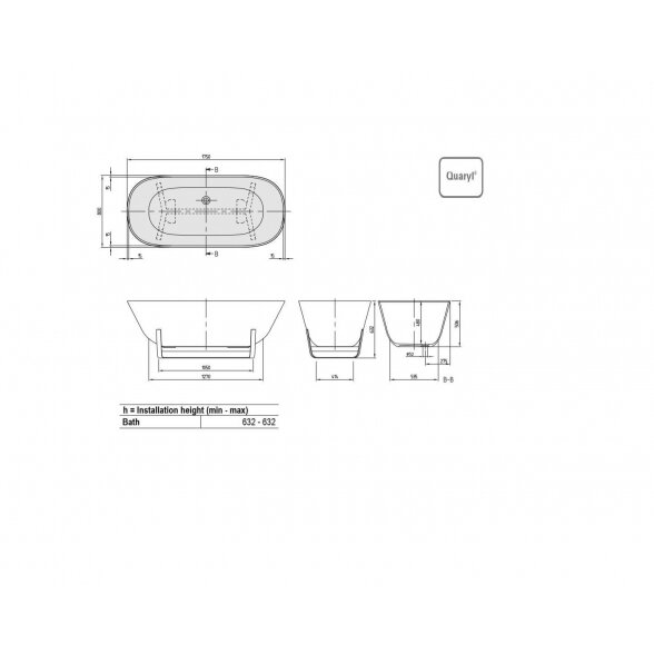 Villeroy & Boch Antheus akrilinė laisvai pastatoma vonia 175x80cm spalvota 1